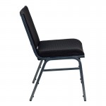 Heavy Duty Black Dot Fabric Stack Chair