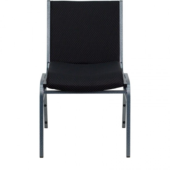 Heavy Duty Black Dot Fabric Stack Chair