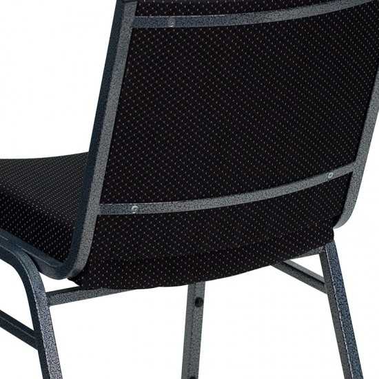 Heavy Duty Black Dot Fabric Stack Chair