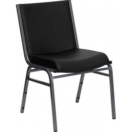 Heavy Duty Black Vinyl Stack Chair