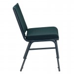 Heavy Duty Green Patterned Fabric Stack Chair