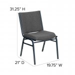 Heavy Duty Gray Fabric Stack Chair