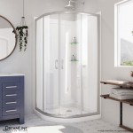 Prime 36 in. x 76 3/4 in. Semi-Frameless Clear Glass Sliding Shower Enclosure in Brushed Nickel with Base and Backwalls