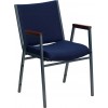 Heavy Duty Navy Blue Dot Fabric Stack Chair with Arms
