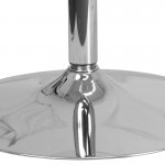 23.5'' Round Glass Table with 35.5''H Chrome Base
