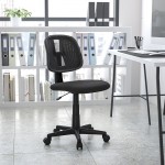 Flash Fundamentals Mid-Back Black Mesh Swivel Task Office Chair with Pivot Back, BIFMA Certified