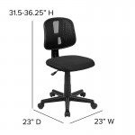 Flash Fundamentals Mid-Back Black Mesh Swivel Task Office Chair with Pivot Back, BIFMA Certified