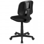 Flash Fundamentals Mid-Back Black Mesh Swivel Task Office Chair with Pivot Back, BIFMA Certified