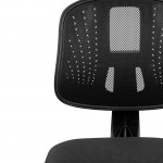 Flash Fundamentals Mid-Back Black Mesh Swivel Task Office Chair with Pivot Back, BIFMA Certified