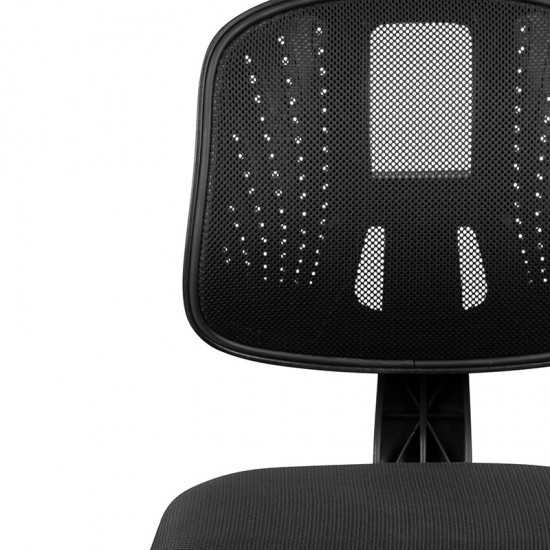 Flash Fundamentals Mid-Back Black Mesh Swivel Task Office Chair with Pivot Back, BIFMA Certified