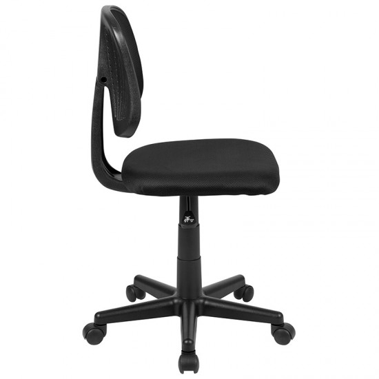 Flash Fundamentals Mid-Back Black Mesh Swivel Task Office Chair with Pivot Back, BIFMA Certified