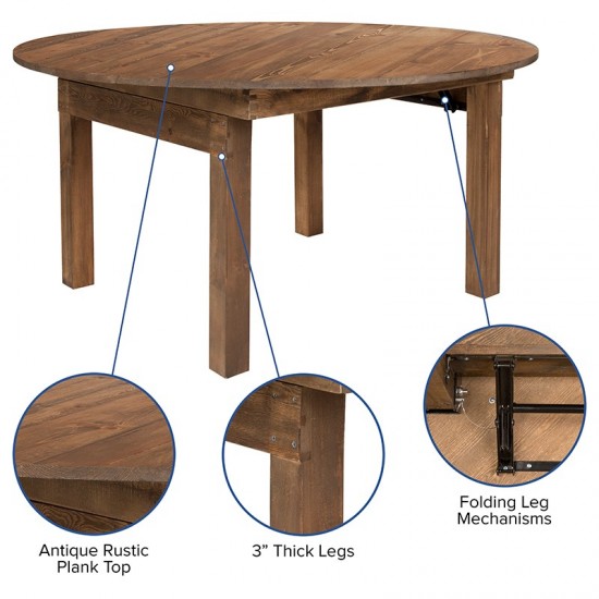 Round Dining Table | Farm Inspired, Rustic & Antique Pine Dining Room Table