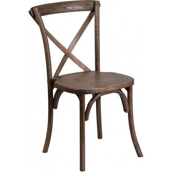 Stackable Early American Wood Cross Back Chair