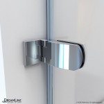 Aqua Uno 56-60 in. W x 58 in. H Frameless Hinged Tub Door with Extender Panel in Chrome