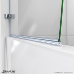 Aqua Uno 56-60 in. W x 58 in. H Frameless Hinged Tub Door with Extender Panel in Chrome