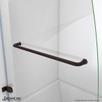 Aqua Uno 56-60 in. W x 58 in. H Frameless Hinged Tub Door with Extender Panel in Oil Rubbed Bronze