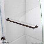 Aqua Uno 56-60 in. W x 30 in. D x 58 in. H Frameless Hinged Tub Door with Return Panel in Oil Rubbed Bronze