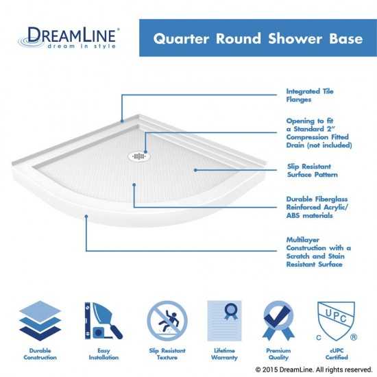 Prime 38 in. x 74 3/4 in. Semi-Frameless Clear Glass Sliding Shower Enclosure in Chrome with White Base Kit