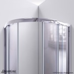 Prime 38 in. x 74 3/4 in. Semi-Frameless Frosted Glass Sliding Shower Enclosure in Chrome with White Base Kit