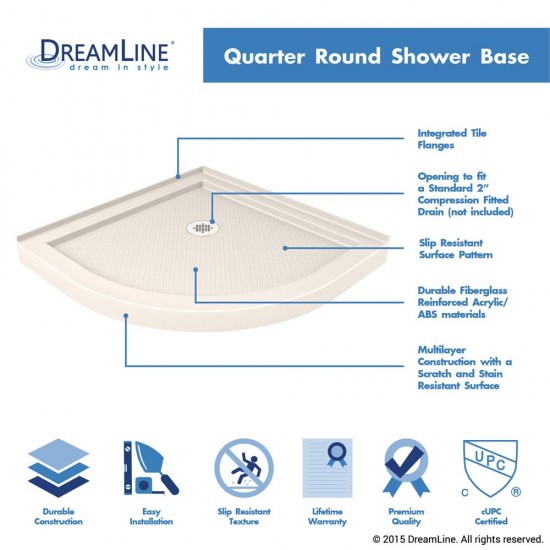 Prime 33 in. x 74 3/4 in. Semi-Frameless Frosted Glass Sliding Shower Enclosure in Oil Rubbed Bronze, Biscuit Base Kit