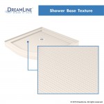 Prime 33 in. x 74 3/4 in. Semi-Frameless Frosted Glass Sliding Shower Enclosure in Oil Rubbed Bronze, Biscuit Base Kit