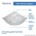 Prime 33 in. x 74 3/4 in. Semi-Frameless Frosted Glass Sliding Shower Enclosure in Oil Rubbed Bronze, Biscuit Base Kit