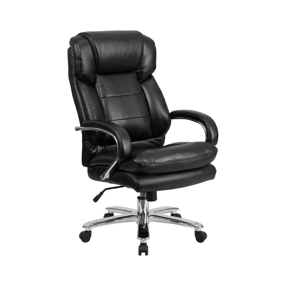 Big & Tall Office Chair | Black LeatherSoft Swivel Executive Desk Chair with Wheels