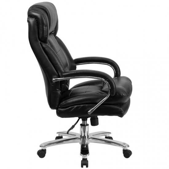 Big & Tall Office Chair | Black LeatherSoft Swivel Executive Desk Chair with Wheels