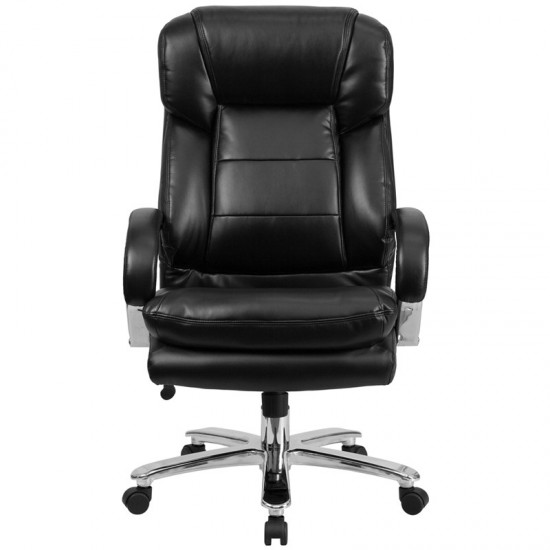 Big & Tall Office Chair | Black LeatherSoft Swivel Executive Desk Chair with Wheels