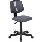 Flash Fundamentals Mid-Back Gray Mesh Swivel Task Office Chair with Pivot Back, BIFMA Certified