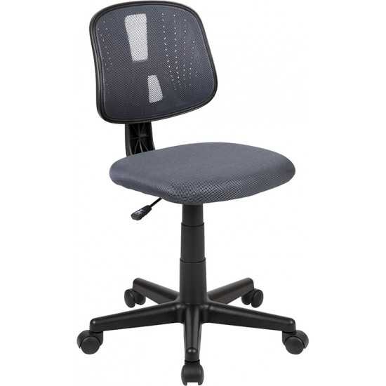 Flash Fundamentals Mid-Back Gray Mesh Swivel Task Office Chair with Pivot Back, BIFMA Certified