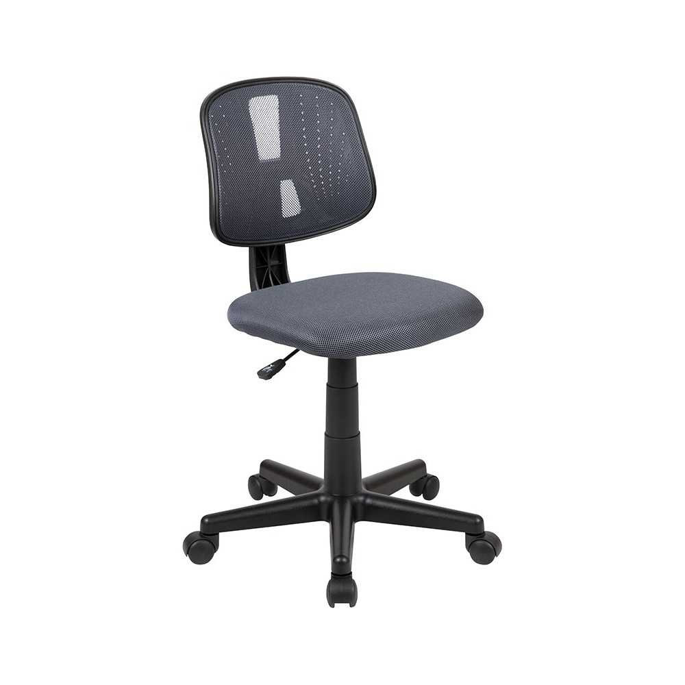 Flash Fundamentals Mid-Back Gray Mesh Swivel Task Office Chair with Pivot Back, BIFMA Certified