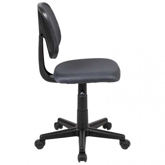 Flash Fundamentals Mid-Back Gray Mesh Swivel Task Office Chair with Pivot Back, BIFMA Certified