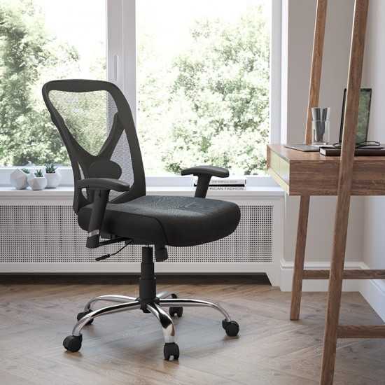 Big & Tall Office Chair | Adjustable Height Mesh Swivel Office Chair with Wheels