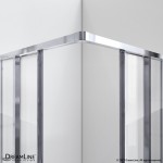 Cornerview 36 in. D x 36 in. W x 74 3/4 in. H Framed Sliding Shower Enclosure in Chrome with White Acrylic Base Kit