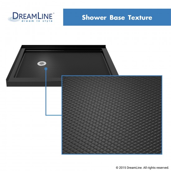 Cornerview 36 in. D x 36 in. W x 74 3/4 in. H Framed Sliding Shower Enclosure in Chrome with Black Acrylic Base Kit