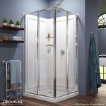 Cornerview 36 in. D x 36 in. W x 76 3/4 in. H Framed Sliding Shower Enclosure in Chrome with White Base and Backwalls