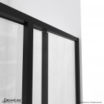 Cornerview 36 in. D x 36 in. W Framed Sliding Shower Enclosure, Shower Base and Acrylic Backwall Kit in Satin Black