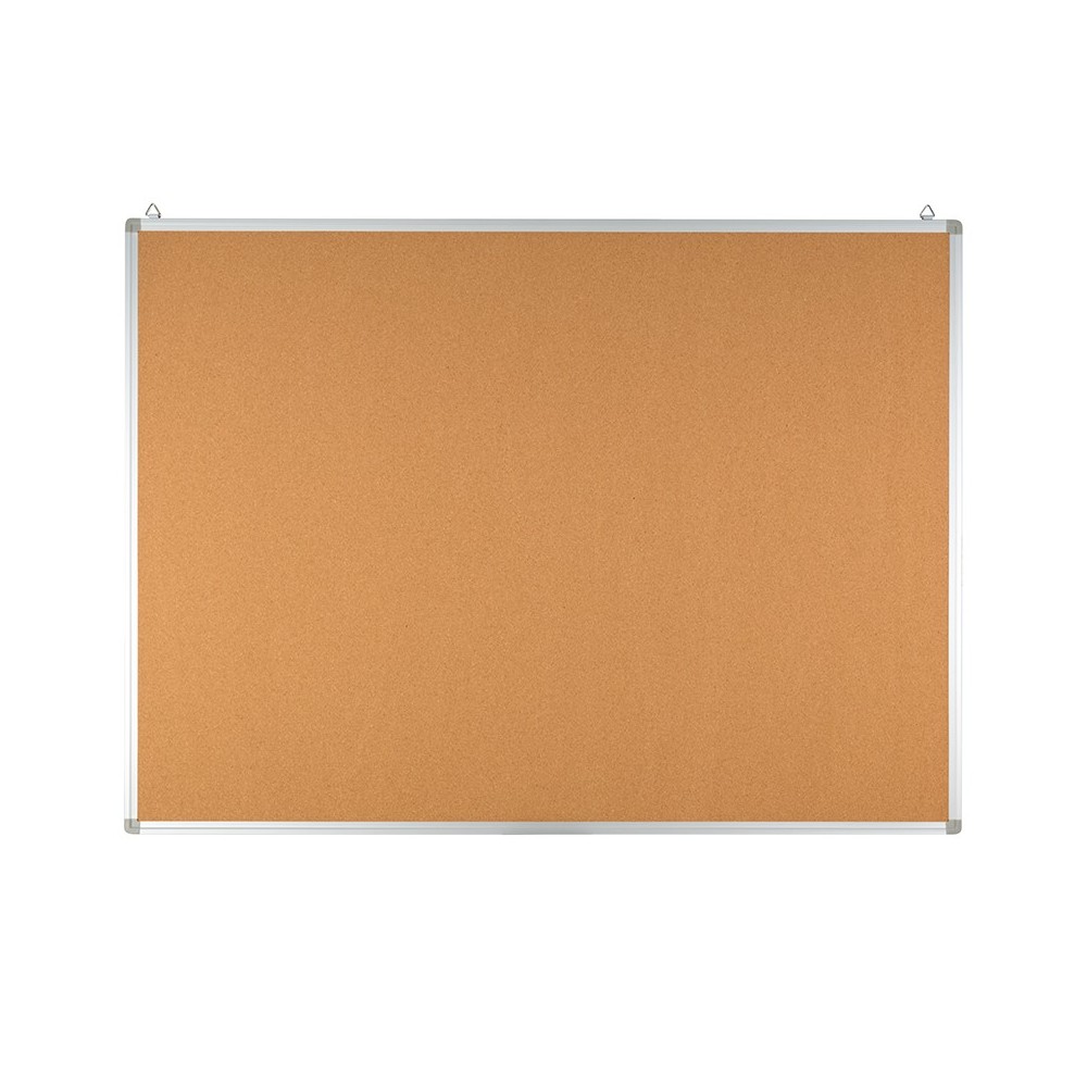 47.25"W x 35.5"H Natural Cork Board with Aluminum Frame