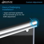 Charisma 30 in. D x 60 in. W x 78 3/4 in. H Frameless Bypass Shower Door in Chrome with Center Drain Biscuit Base