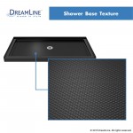 Charisma 30 in. D x 60 in. W x 78 3/4 in. H Frameless Bypass Shower Door in Chrome with Center Drain Black Base