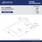 Charisma 36 in. D x 60 in. W x 78 3/4 in. H Frameless Bypass Shower Door in Brushed Nickel with Right Drain Biscuit Base