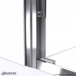 Duet 30 in. D x 60 in. W x 74 3/4 in. H Semi-Frameless Bypass Shower Door in Chrome with Center Drain White Base Kit