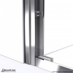 Duet 30 in. D x 60 in. W x 74 3/4 in. H Semi-Frameless Bypass Shower Door in Chrome and Center Drain Black Base