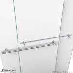 Duet 30 in. D x 60 in. W x 74 3/4 in. H Semi-Frameless Bypass Shower Door in Chrome and Center Drain Black Base