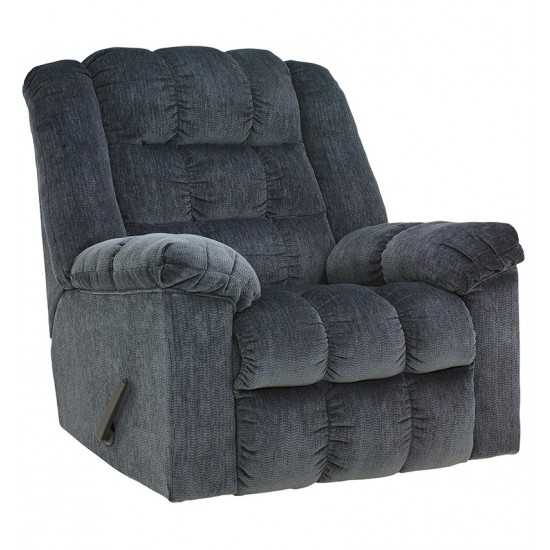 Signature Design by Ashley Ludden Rocker Recliner in Blue Twill