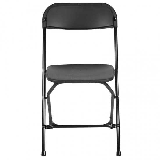 650 lb. Capacity Premium Black Plastic Folding Chair