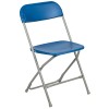 650 lb. Capacity Premium Blue Plastic Folding Chair