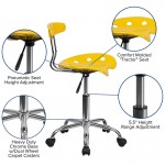 Swivel Task Chair | Adjustable Swivel Chair for Desk and Office with Tractor Seat