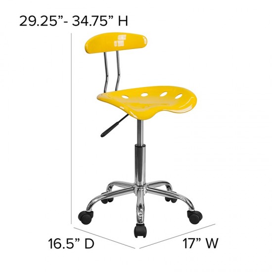 Swivel Task Chair | Adjustable Swivel Chair for Desk and Office with Tractor Seat